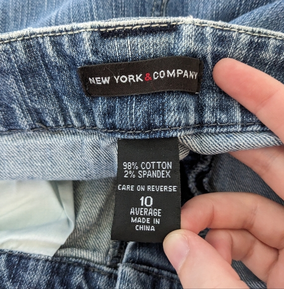 New York Company Jeans Women's 10 Wide Leg Straight Denim - Picture 7 of 9